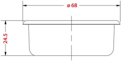 IMS 2 TASSEN PRÄZISIONSSIEB ø 68 mm - 12/18 GR. - B682TH24.5M 